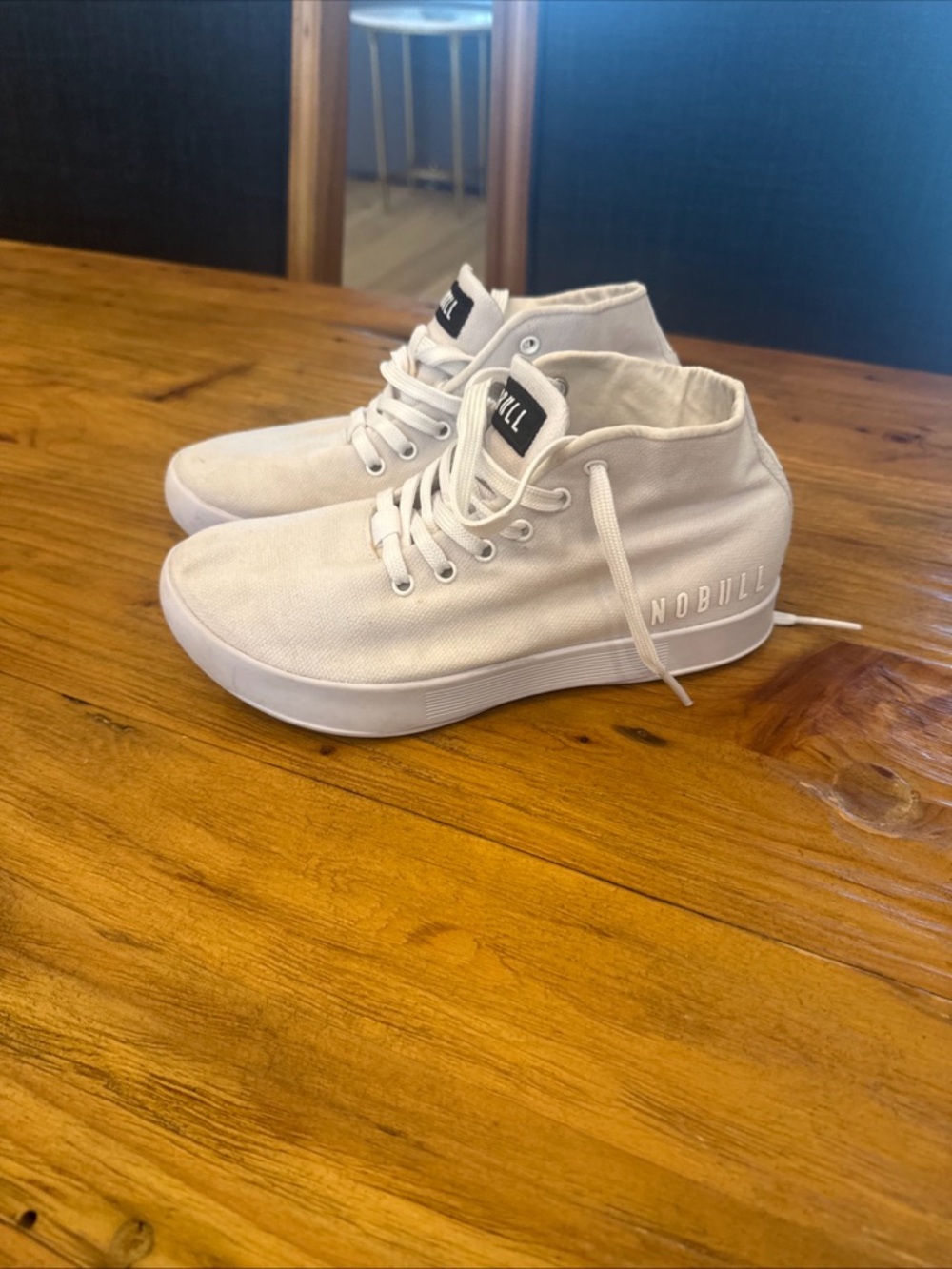 NOBULL unisex White High-Top Canvas Sneakers - Picture 2 of 6